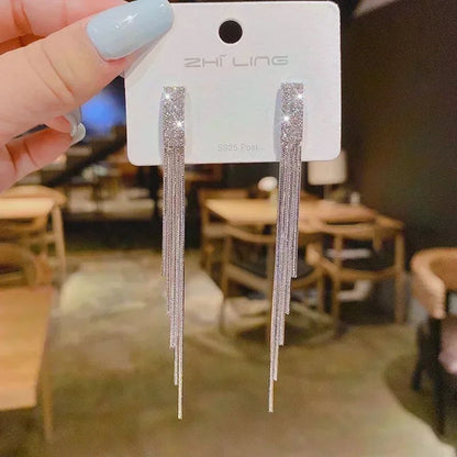 Nova Tendência de Moda Design Exclusivo Elegante e Requintado Brincos Retangulares de Zircônia Para Mulheres Joias Festa de Casamento Presentes Premium