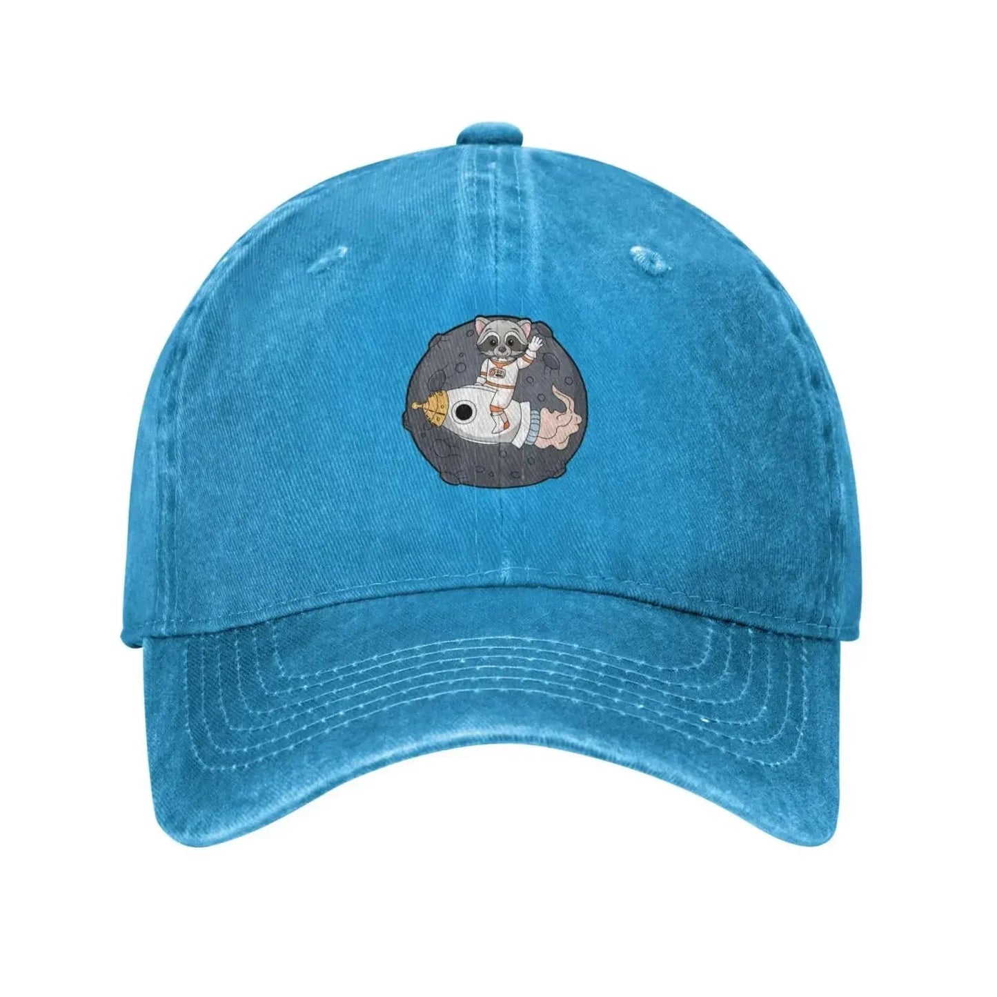 Cute Raccoon in Space Baseball Cap for Men Women Vintage Trucker Hat Hats Dad Caps