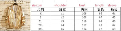 Adults Men's Shiny Metallic Suits Adult Disco Outfit Jacket Pants Halloween Dress Up Nightclub Dance Rave Cosplay Costume