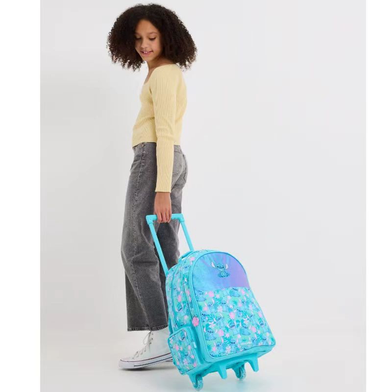 Miniso Disney Stitch Kawaii Children Schoolbag Set Cartoon Student Bookbag Lunch Bag Pen Case Casual High Capacity Backpack Gift