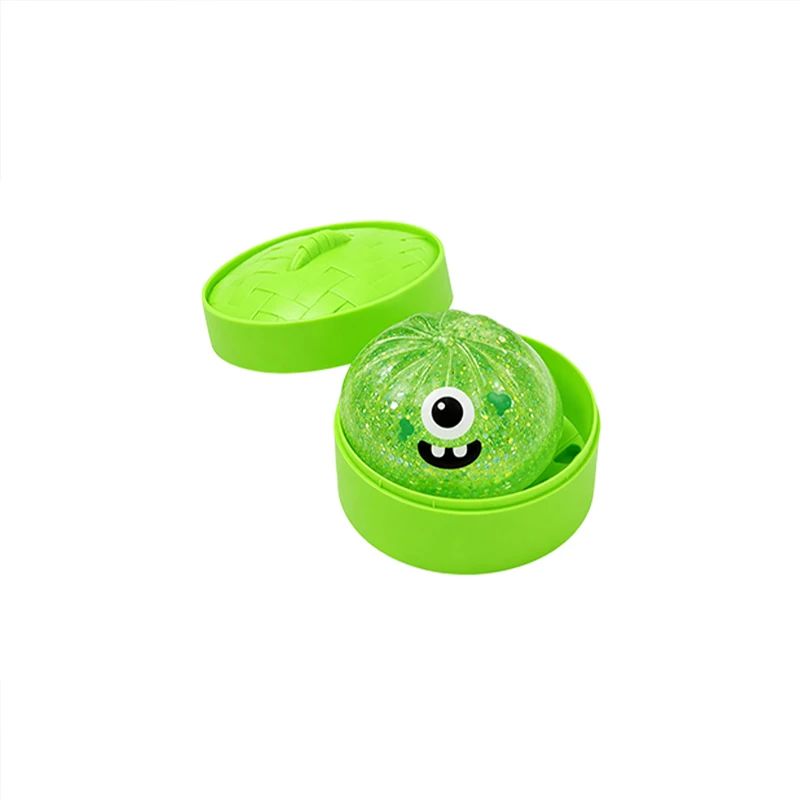 Halloween Simulation Baozi Ghost Dumpling Toy Soft Slow Elastic Squid Toy Clip Steamer Steamed Baozi Halloween Gift