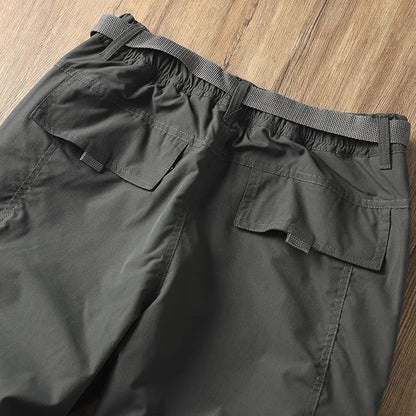 Calças Masculinas de Caminhada ao Ar Livre em Fleece Engrossado Corta-Vento Impermeável Soft Shell Reta Calças de Trabalho Resistentes ao Frio e Quentes