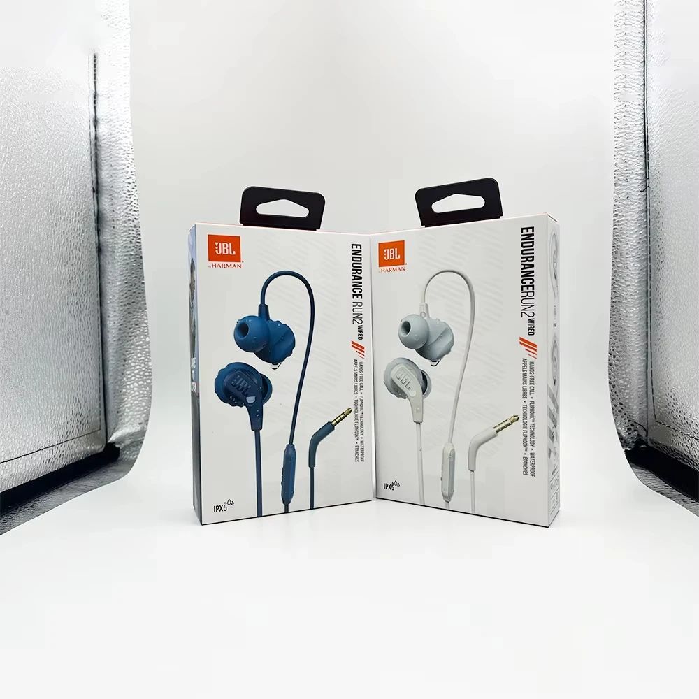 Fone de ouvido com fio intra-auricular Original JBL Run2 Esportes jogos esports dedicado 3,5 mm orifício redondo com controle de fio para computador laptop celular