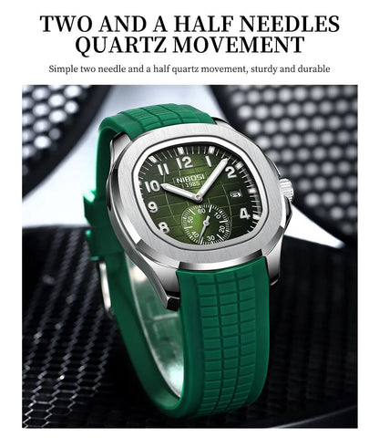 NIBOSI Sport Men Watch Top Brand Luxury AQUANAUT Quartz Watches for Men Waterproof Luminous Auto Date Male Watch Reloj Hombre