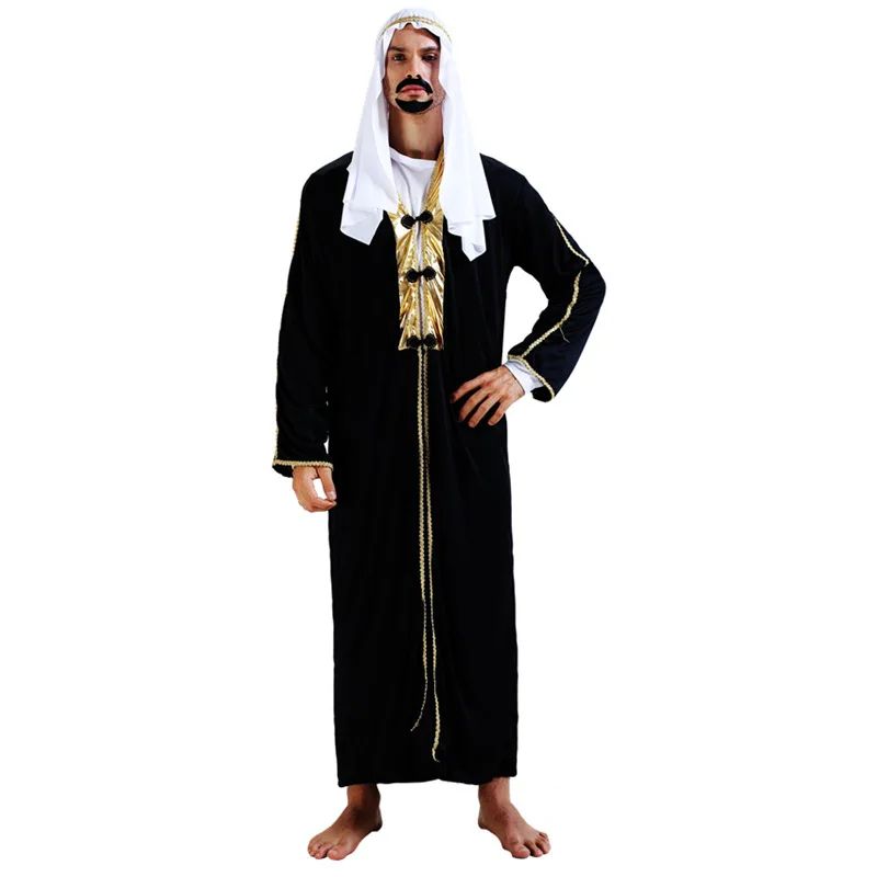 Men Arabia Arab Sheikh Costume Shepherd Arabian Prince Cosplay for Adult Fantasia Purim Halloween Costumes