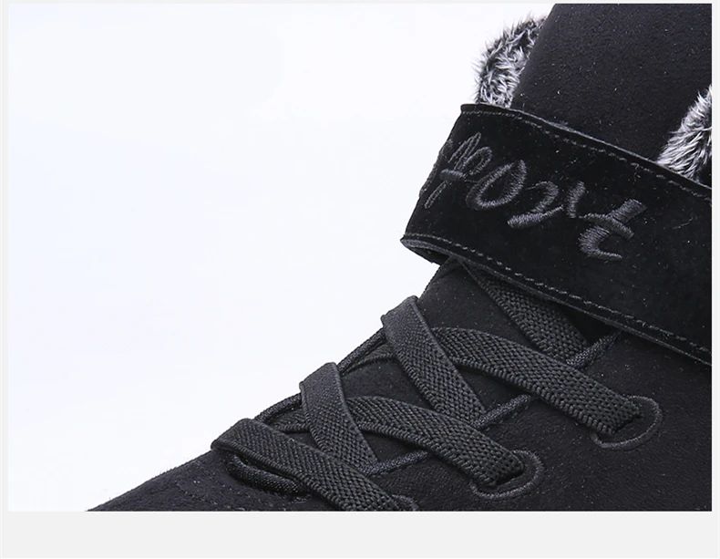 Waterproof Winter Men Boots Suede Warm Snow Outdoor Sneakers Boots Men Work Casual Shoes High-top Non-slip Ankle Boots