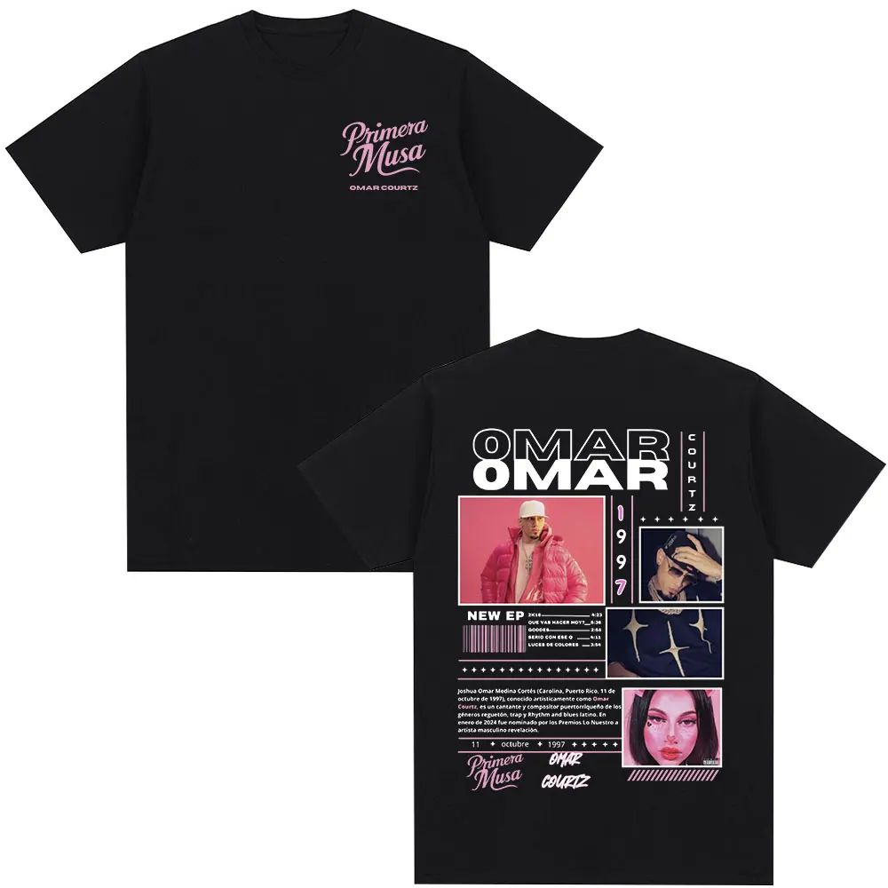 Omar Courtz Primera Musa Album Tour Merch T Shirt Men Women Clothing Hip Hop Fashion T-shirt Casual Short Sleeve T-shirts