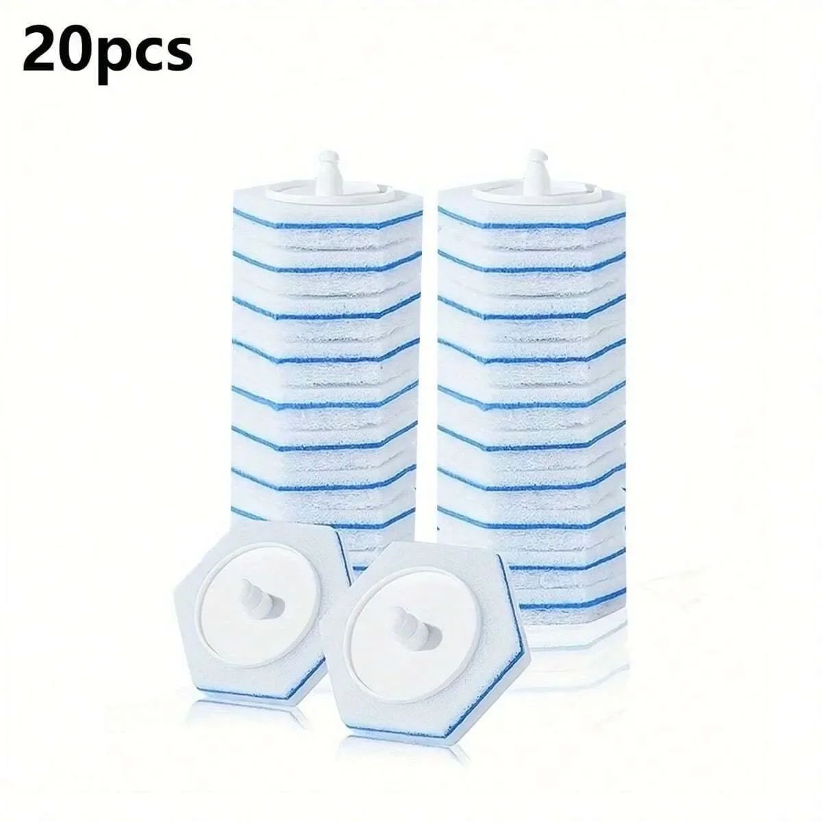2/10/20pcs Escova de Vaso Sanitário Atualizada com Cabo, Refis de Cabo de Limpeza Descartáveis Compatíveis com Vaso Sanitário