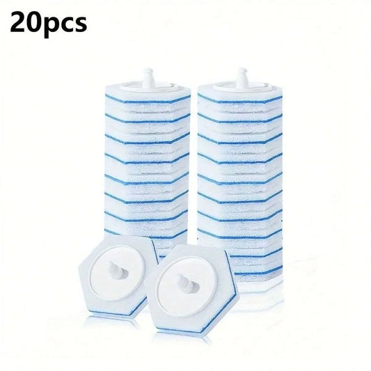 2/10/20pcs Escova de Vaso Sanitário Atualizada com Cabo, Refis de Cabo de Limpeza Descartáveis Compatíveis com Vaso Sanitário