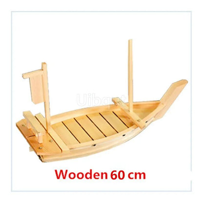 Japanese Cuisine Sushi Boats seafood Tool Wooden Shop Model Wood Handmade Simple ship Sashimi Assorted Cold Dishes sushi plate