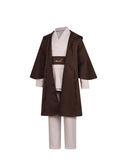 Obi Wan Kenobi Jedi Warrior Cosplay Costume Adult Kids Unisex Cloak Friar Uniform Robe Full Set Halloween Carnival Outfits