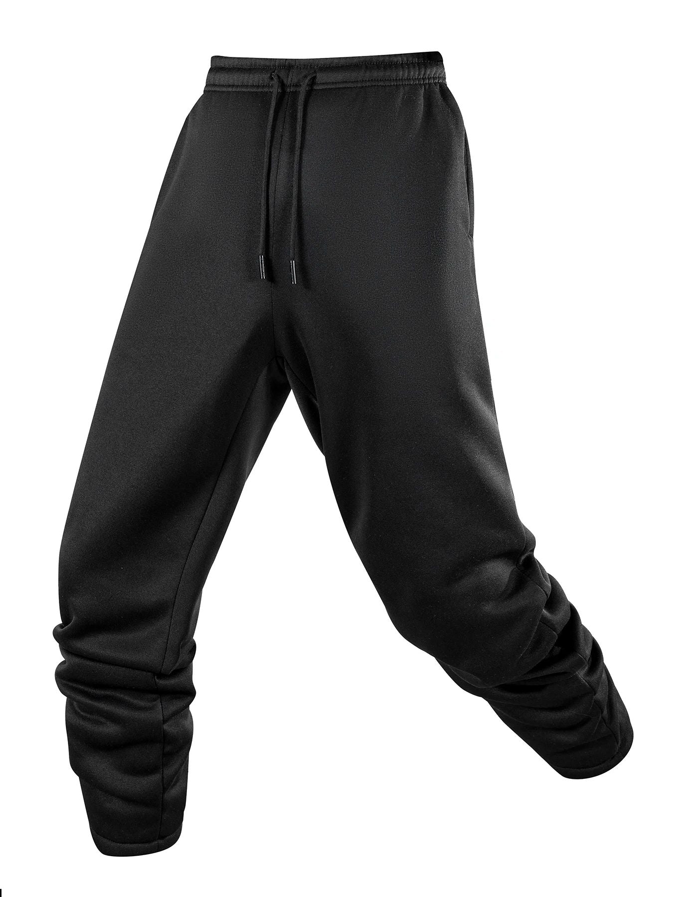 Calça Esportiva Jogging Masculina Calça de Moletom Casual Diária Cor Sólida Outono Calça Jogger de Cintura Elástica Calça Comprida de Treino Masculina