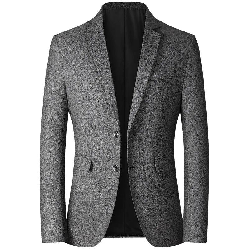 Black Men V-neck Single-breasted Suit Jacket, Fashion Slim Dress Coats, Blue Gray Yellow Blazers, Male Casual Tops Asian Size