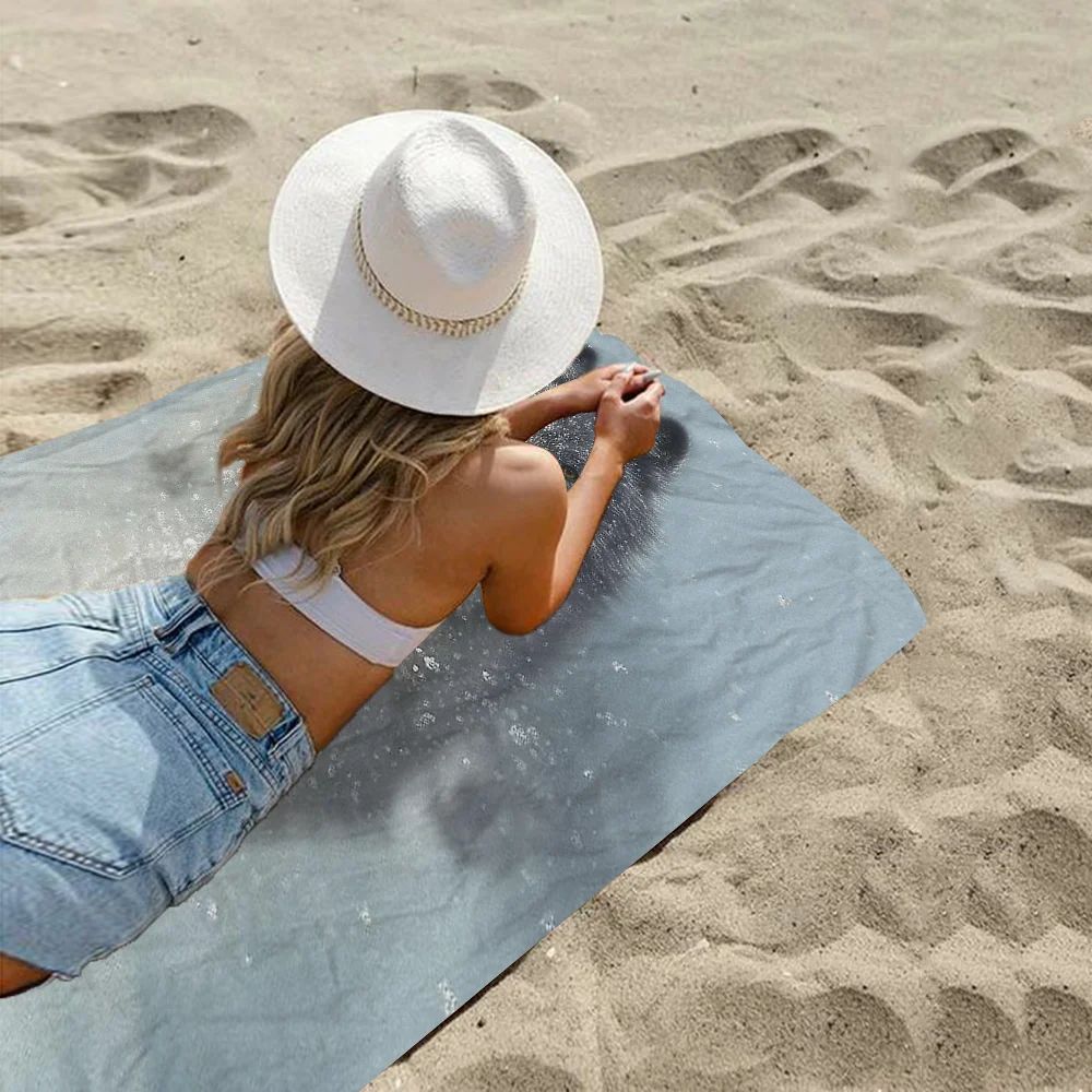 Animal wolf wallart Microfiber Blanket Quick Drying Beach Towels Oversized Printing Super Absorbent Pool Towel Blanket