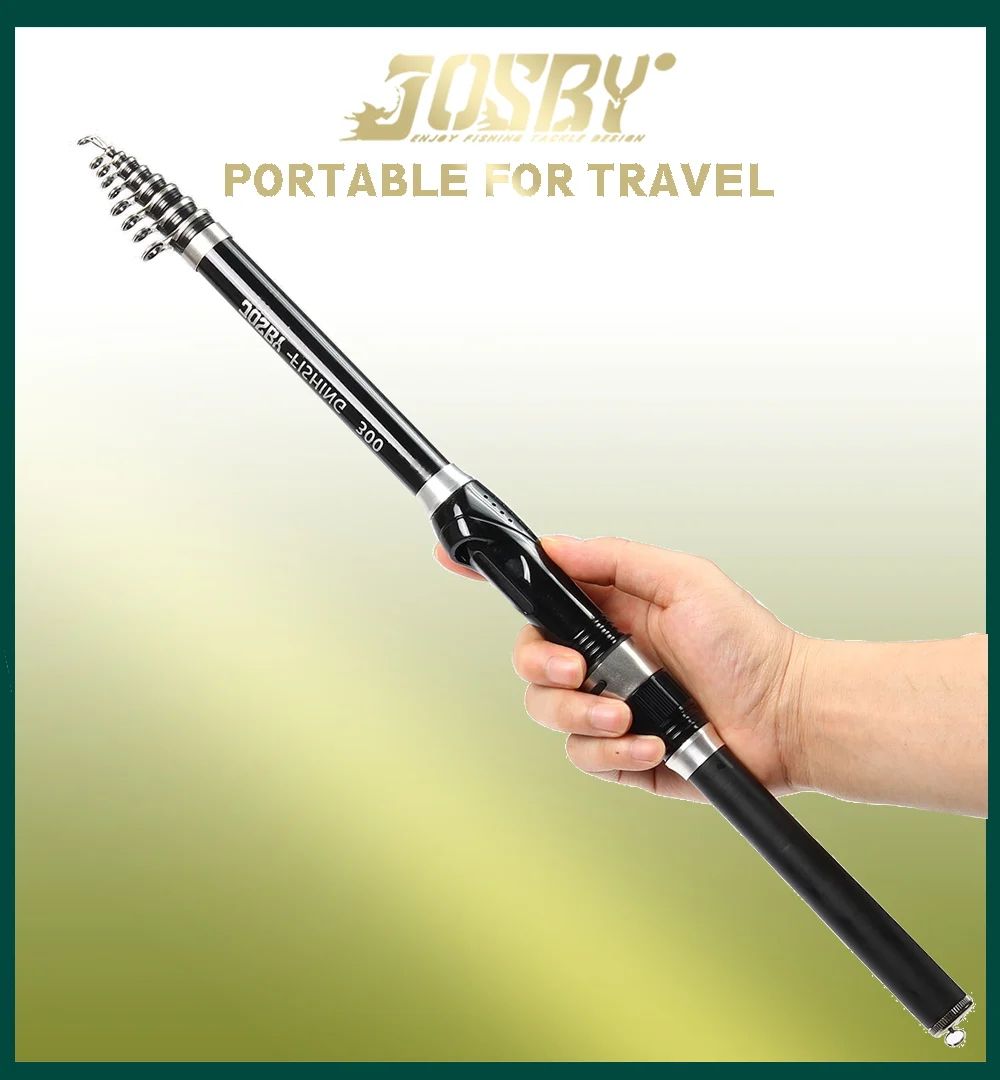 Vara de Pesca Telescópica Ultra Durável de Carbono para Spinning e Pesca de Rocha, Carpa, Alimentador 1.5-3.0M, Portátil, Mini Equipamento de Pesca para Viagem