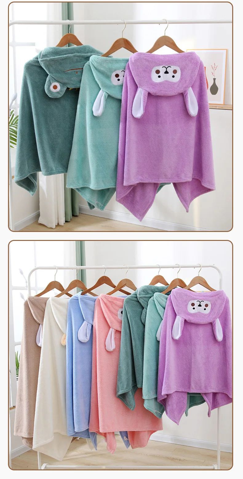 70x140CM Baby Bath Towel Hooded Ultra Soft Towel Highly Absorbent Bathrobe Blanket Toddlers Shower Gifts for Boys Girls
