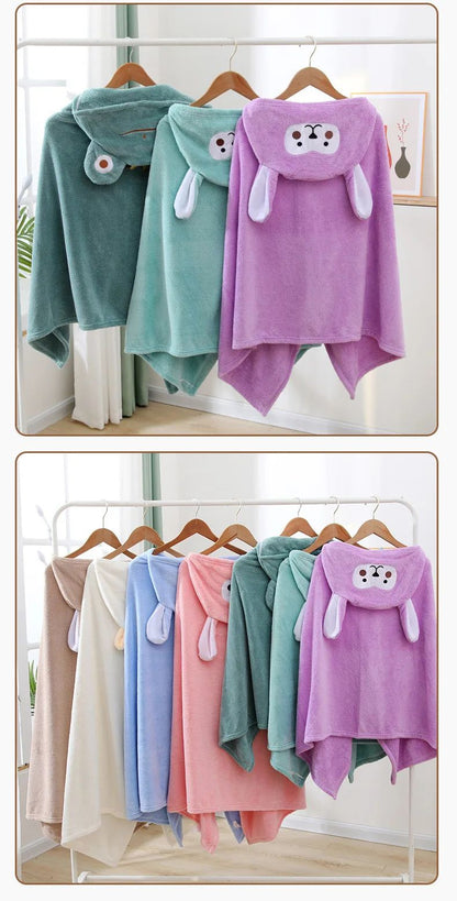 70x140CM Baby Bath Towel Hooded Ultra Soft Towel Highly Absorbent Bathrobe Blanket Toddlers Shower Gifts for Boys Girls