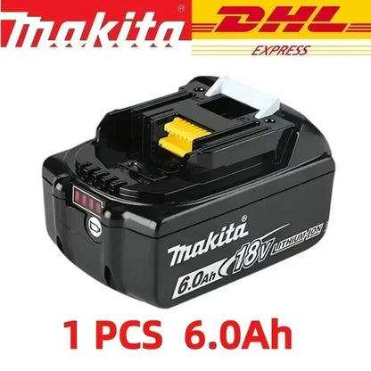 ??Bateria Recarregável Original Makita 6Ah*9Ah para Ferramentas Elétricas Makita 18V com LED Substituição Li-ion LXT BL1860 BL1850