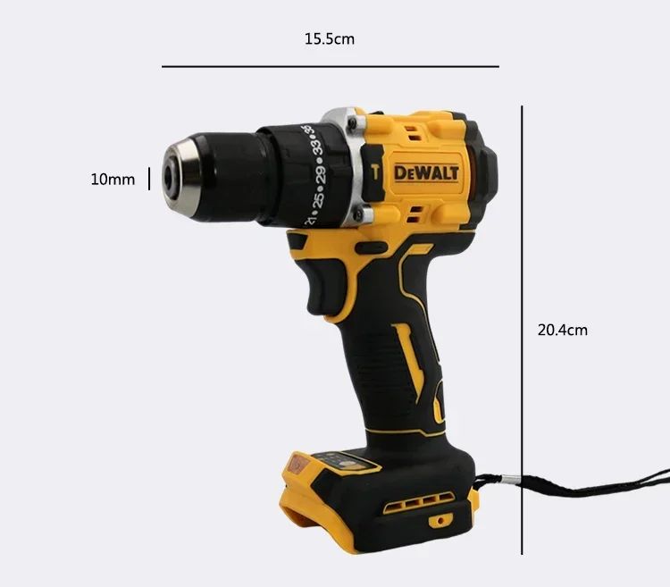 DEWALT DCD805 Parafusadeira Elétrica Compacta Sem Escova Furadeira de Impacto 20V Bateria de Lítio Recarregável carregador