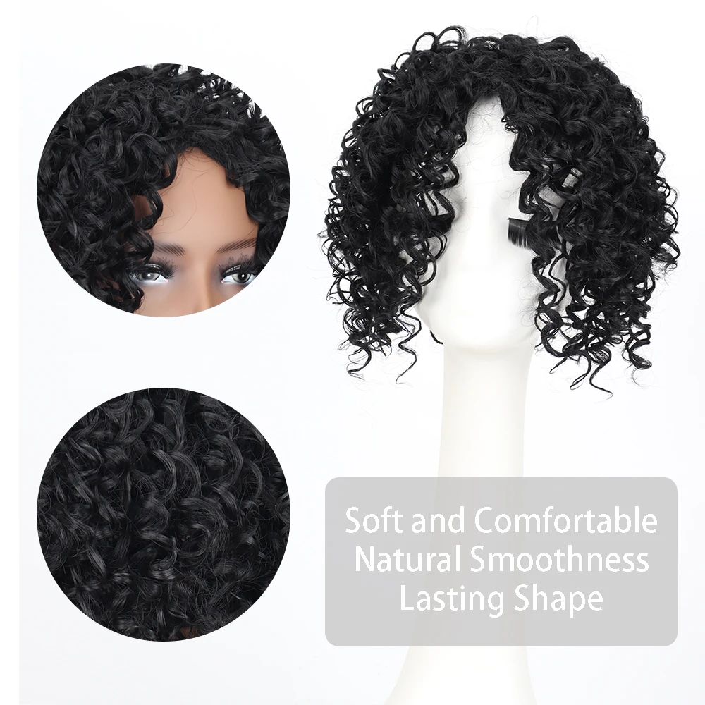 Toppers Sintéticos Afros Crespos Cabelo Cacheado Perucas Para Mulheres Negras Com Cabelo Ralo Aumentam O Volume Do Cabelo