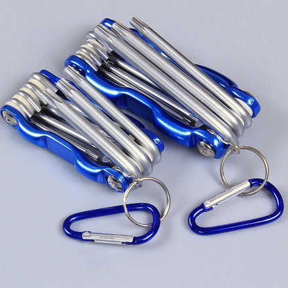 Conjunto de Chaves Allen Dobráveis Portáteis de Metal Sistema Métrico Torx Chave Hexagonal Chave de Fenda Chave Hexagonal Ferramenta Manual de Alta Qualidade