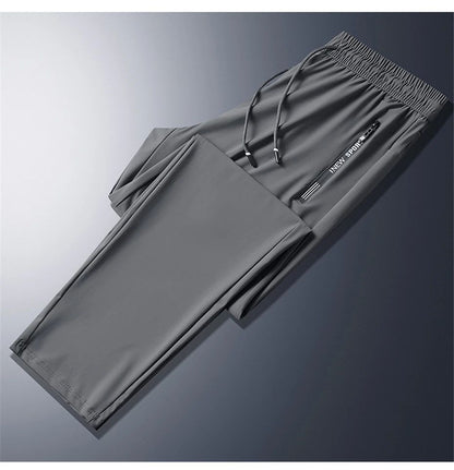 Summer Cool Pants Men 8XL Plus Szie Sweatpants Fashion Casual Stretch Pants Male Big Size 7XL 8XL Summer Trousers Black Grey