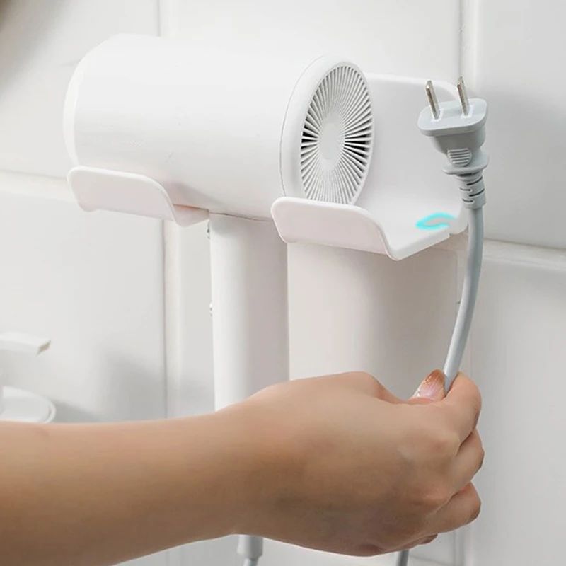 Suporte de Secador de Cabelo de Parede Secador Berço Chapinha Suporte Organizador de Secador de Cabelo Caixa de Armazenamento Suporte de Soprador de Vaso Sanitário Prateleira Acessórios de Banheiro