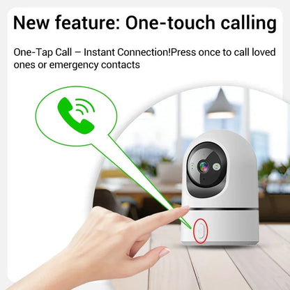 O-Kam Pro 5MP 2.4G/5G WiFi Indoor Baby Monitor Security Camera | One-Touch Call | Color Night Vision | Human Tracking | 355° PTZ