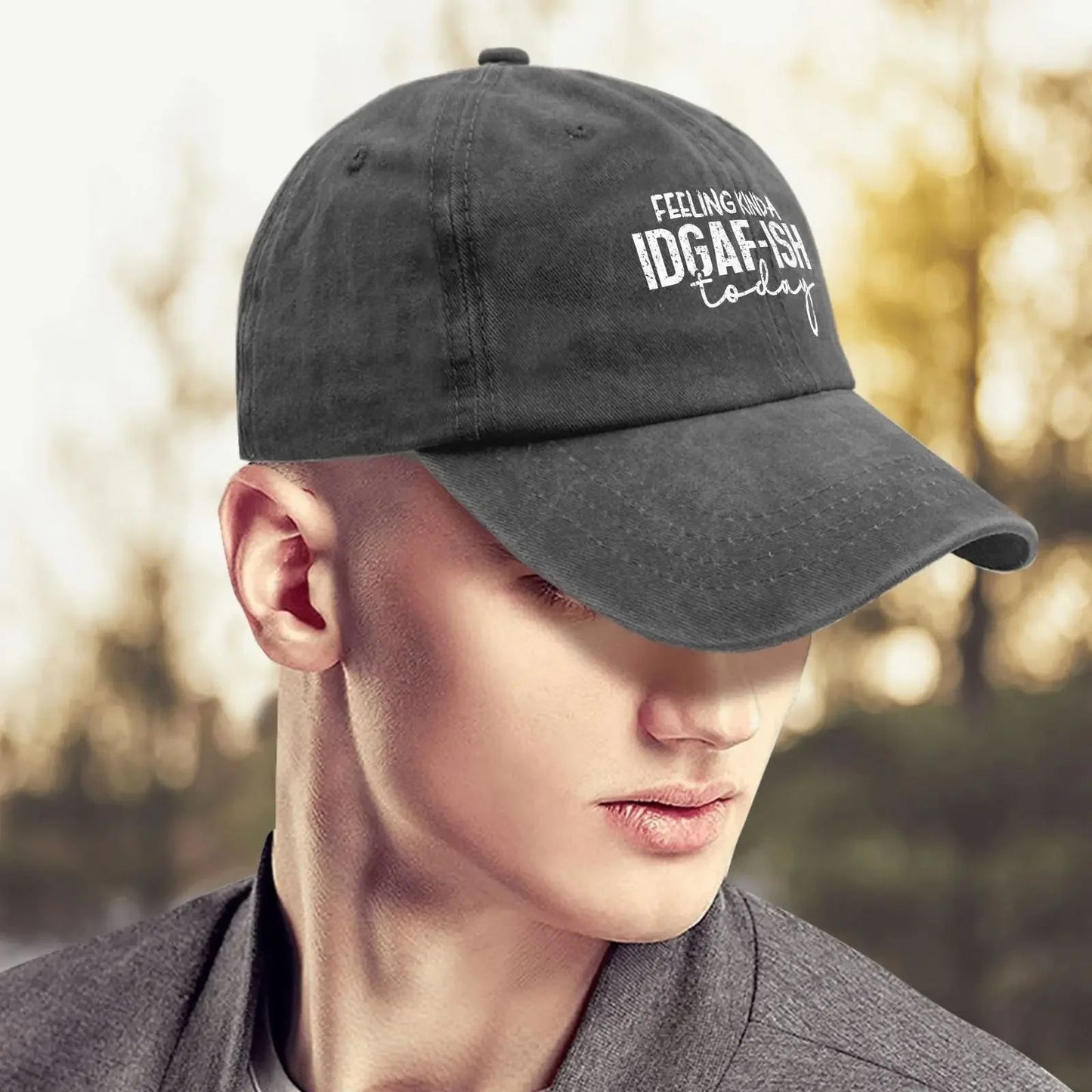 Boné de Caminhoneiro Feminino e Masculino "Feeling Kinda Idgaf Today" Bonés de Sol Bonés de Beisebol Presentes para Homens Esportes ao Ar Livre
