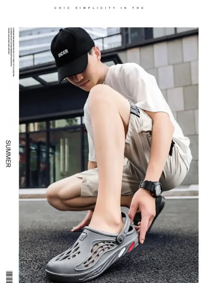 Outdoor Sandals for Men and Women Summer Clogs EVA Slippers Plus Size 47 48 49  Men Garden Shoes Beach Sandals Breathable Clogs