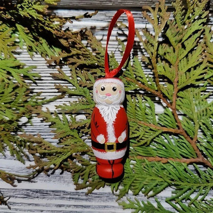 1pcs Funny Santa Claus Pendant, Christmas Ornaments, Funny Wooden Standing Santa Claus, Unique Christmas Craft Decorations