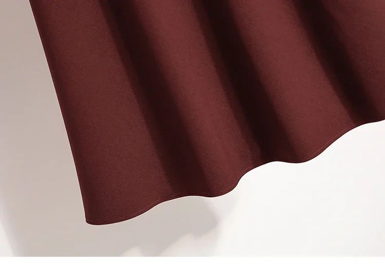 A-Line Mini Skirt High Waist Mid Length Skirts Women's Slimming Black Autumn Elastic Waist Design Solid Color Versatile Skirt