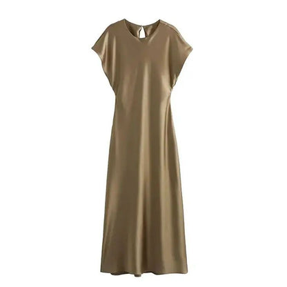 TRAFSHE Midi Satin Dress Woman Long Dresses For Women Chic And Elegant Evening D