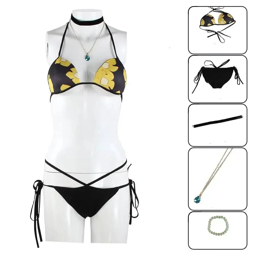 Anime My Dress-Up Darling Marin Kitagawa Bikini Cosplay Costume Swimsuit Summer Beach Swimwear Outfit Halloween Carnival Party