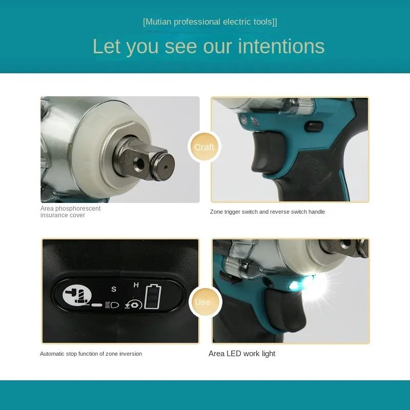 Parafusadeira sem fio Makita Furadeira Chave de Impacto DTW300 Ferramenta Elétrica de Carregamento sem Escovas de Alta Torque para Reparos Automotivos de Pneus 18V Lítio Elétrica