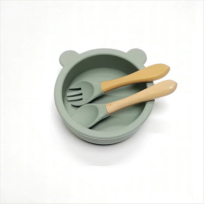 3pcs Baby Silicone Bowl Suction Cup Bowl Children's Tableware Complementary Bowl Children's Dinner Plate Silicone Tableware