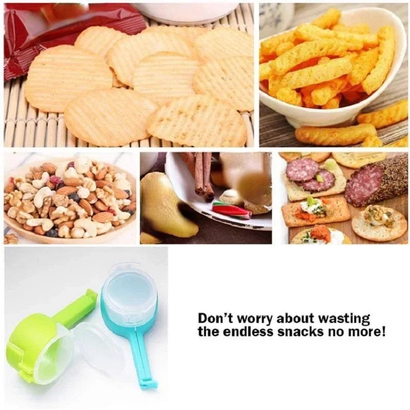 2 clipes de saco para alimentos, clipes de vedação para armazenamento de alimentos com bico, clipe de saco de batatas fritas de cozinha, clipe selador de tampa de plástico, armazenamento de cozinha