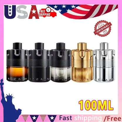 Azzaro Wanted Series 100ml Eau De Parfum Spray Perfumes de Luxo Originais Franceses Colônia Masculina Perfume com Feromônios Atrai Mulheres