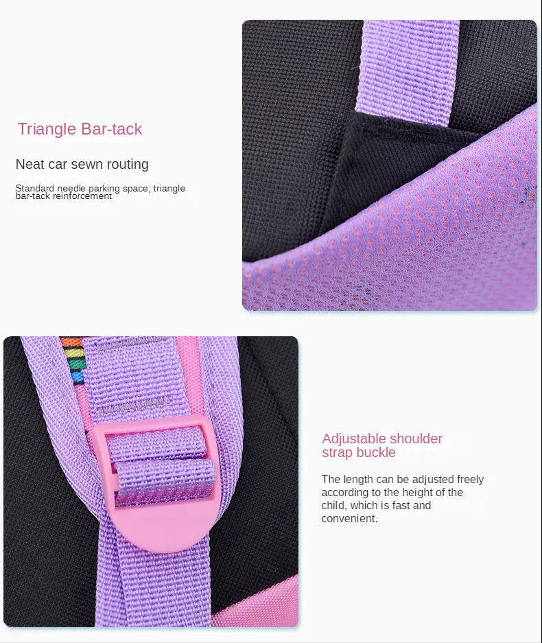 Bolsa Escolar Unicórnio de Desenho Animado para Meninos Meninas, Mochila Escolar de Grande Capacidade, Mochila de Jardim de Infância e Ensino Fundamental, Bolsa Infantil Kawaii
