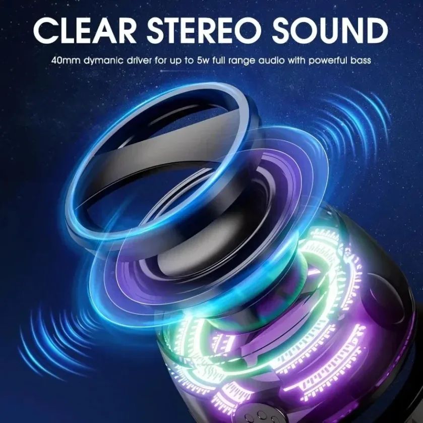 Caixa de Som Bluetooth Portátil XIKCU G200 RGB Magnética BT5.0 Mini Som 7 Horas de Reprodução Suporte para Celular