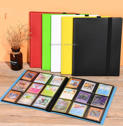 Fichário de cartas com 9 bolsos Álbum de exibição de cartas de troca Fichário de 360 bolsos de carregamento lateral para TCG Yugioh MTG Jogo Livro de cartas