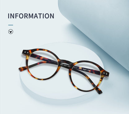 Óculos de Leitura Retrô ZENOTTIC 2025 Antiluz Azul Para Leitura Moda Leve Óculos Feminino Masculino Dioptria 0 a 4.0