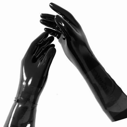 men Latex Gloves rubber socks  rubber Black Short  Gloves   Unisex Seamless chlorine  One-time molding  wear