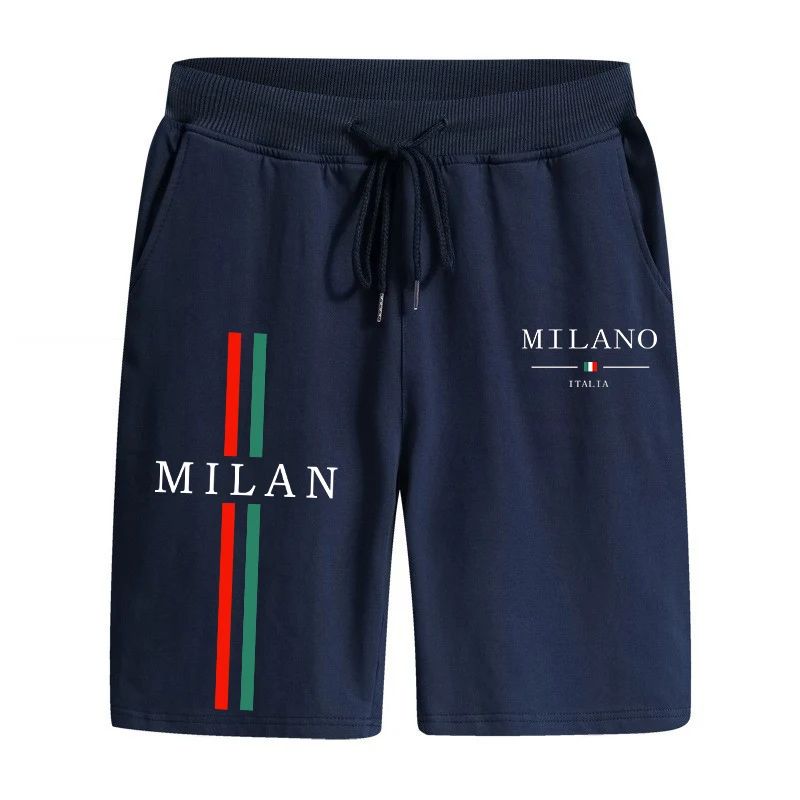 2025 Fashion Italy Walking Shorts Summer Men's Casual Sports Knee Length Pants Male Gym Fitness Soft Cool Jogger Shorts 3 Colors