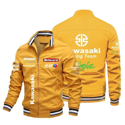 2025 Hot Selling Kawasaki Men's Cycling American Racing Hoodie Jacket Motorcycle Jacket Loose Casual Plus Size Men's Racing Jack