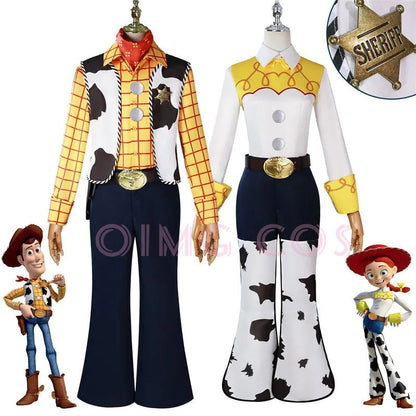 Woody Cosplay Costume Jessie Adult Carnival Uniform  Anime Men Halloween Costumes Game Party Masquerade