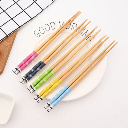 5 Pares de Hashis de Bambu Japoneses para Sushi Antiderrapante Utensílios de Mesa Reutilizáveis para Hot Pot Hashis Chineses Ferramentas de Cozinha