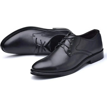 Men's Classic Matte Upper Oxfords Business Formal Lace Up Leather Lace Up Dress Shoes for Men