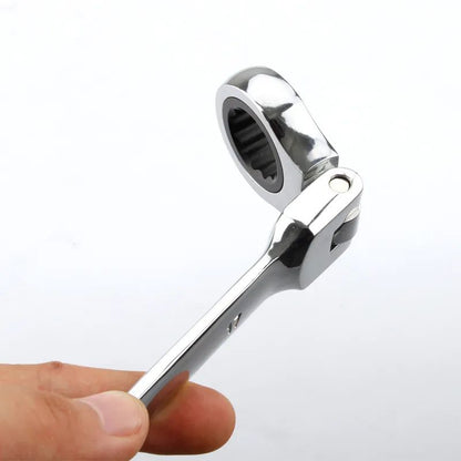 Chave Catraca Combinada, com Cabeça Flexível, Ferramenta de Catraca Dupla Função, Conjunto Combinado de Catracas com Abertura Flexível de 180 Graus