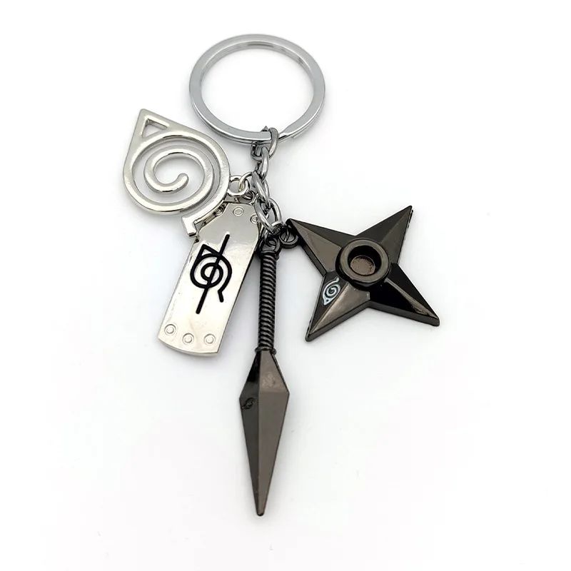 Anime Naruto Chaveiro Brinquedo Kunai Shuriken Konoha Ninja Carro Mochila Xiao Organização Nuvem Vermelha Chaveiro Acessórios Presente